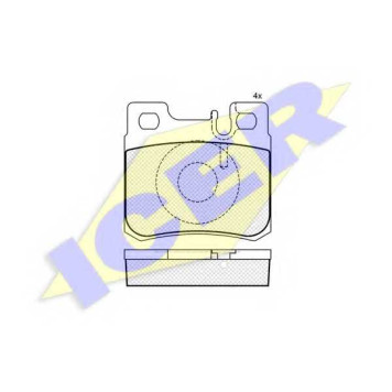 Колодки тормозные дисковые для MERCEDES , 190, C, CABRIOLET, COUPE, E, KOMBI, SL, SLK <b>ICER 180978 / 21197</b>