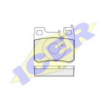 Колодки тормозные дисковые для MERCEDES (W124), 190(W201), C(W202), COUPE(C124), E(C124,S124,W124) <b>ICER 180974 / 21301</b>