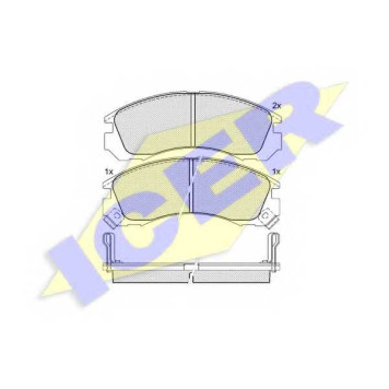 Колодки тормозные дисковые для CITROEN C-CROSSER / MITSUBISHI 3000 GT, DIAMANTE, ECLIPSE, GALANT, L 200, L 400 / SPACE GEAR, L 400, LANCER, MAGNA, OUTLANDER, PAJERO, SIGMA, SPACE RUNNER, SPACE / PEUGEOT 4007 <b>ICER 140979 / 21363</b>