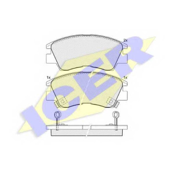 Колодки тормозные дисковые для HYUNDAI GALLOPER / MITSUBISHI L 200, L 300, PAJERO / TOYOTA VENZA <b>ICER 140701 / 21373</b>