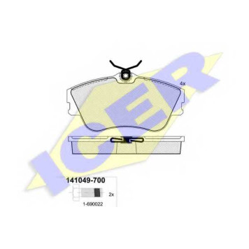 Колодки тормозные дисковые для VW TRANSPORTER(70XA, 70XB, 70XC, 70XD, 7DB, 7DK, 7DW) <b>ICER 141049-700 / 21479</b>