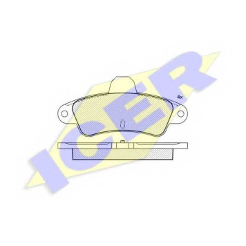 Колодки тормозные дисковые для FORD COUGAR(EC#), MONDEO(BAP,BFP,BNP,GBP) <b>ICER 180918 / 21586</b>