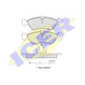 Колодки тормозные дисковые для MERCEDES G(W463), SPRINTER(903) <b>ICER 141103 / 21592</b>