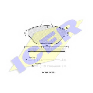 Колодки тормозные дисковые для CITROEN XANTIA(X1,X2) <b>ICER 180921 / 21632</b>