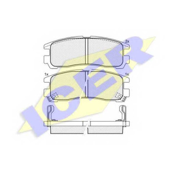 Колодки тормозные дисковые для CHRYSLER SEBRING / MITSUBISHI DIAMANTE, ECLIPSE, GALANT, L 400 / SPACE GEAR, MAGNA, PAJERO PININ, SANTAMO, SAPPORO, SIGMA, SPACE RUNNER, SPACE <b>ICER 180981 / 21706</b>
