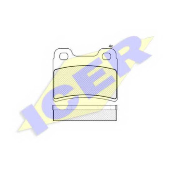 Колодки тормозные дисковые для FORD ESCORT(AAL, ABL, AFL, ALL, ANL, AVL, GAL), ORION(GAL) / KIA SEPHIA(FA) <b>ICER 180938 / 21832</b>