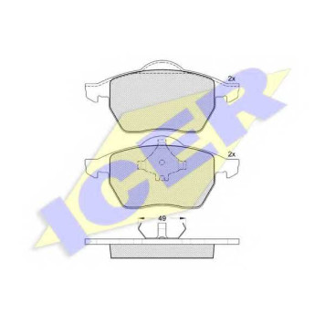 Колодки тормозные дисковые для FORD GALAXY(WGR) / VW SHARAN(7M6,7M8,7M9) <b>ICER 181139 / 21848</b>