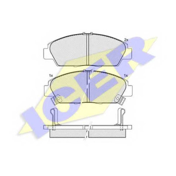 Колодки тормозные дисковые для HONDA ACCORD(CC,CD,CE,CF), PRELUDE(BA,BB) <b>ICER 181020 / 21879</b>