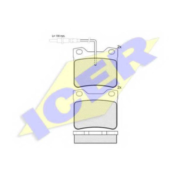 Колодки тормозные дисковые для MERCEDES V(638/2), VITO(638) <b>ICER 141241 / 21904</b>