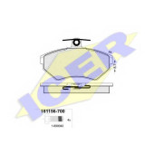 Колодки тормозные дисковые для VW CADDY(9K9A,9K9B), GOLF(1E7,1H1,1H5,1J1,1J5), LUPO(6E1,6X1), POLO(6KV2,6KV5,6N1,6N2), VENTO(1H2) <b>ICER 181156-700 / 21945</b>