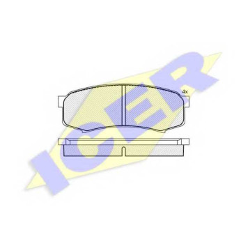Колодки тормозные дисковые для LEXUS GX / MITSUBISHI PAJERO / TOYOTA FJ CRUISER, LAND CRUISER 90, LAND CRUISER, SEQUOIA <b>ICER 141027 / 21947</b>