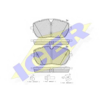 Колодки тормозные дисковые для PEUGEOT 308 <b>ICER 182227 / 22218</b>