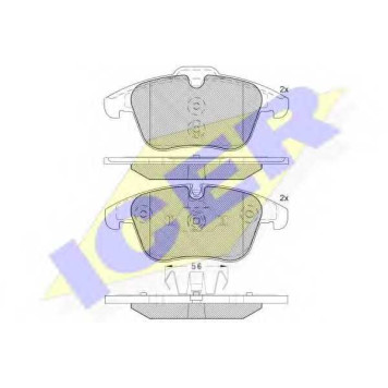 Колодки тормозные дисковые <b>ICER 181775-203 / 22272</b>