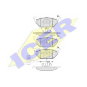 Колодки тормозные дисковые для AUDI A2, A3 / SKODA FABIA, OCTAVIA, ROOMSTER, YETI / VW BEETLE, BORA, CADDY, GOLF, JETTA, NEW BEETLE, POLO, SCIROCCO <b>ICER 181349 / 23131</b>