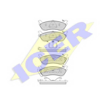 Колодки тормозные дисковые для MERCEDES M(W163) <b>ICER 181277 / 23189</b>