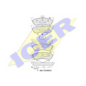 Колодки тормозные дисковые для MERCEDES M(W163) <b>ICER 181392 / 23190</b>