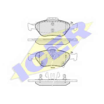 Колодки тормозные дисковые для DAIHATSU CHARADE / TOYOTA VIOS/YARIS, YARIS <b>ICER 181877 / 24022</b>