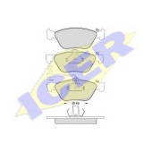 Колодки тормозные дисковые для FIAT BRAVA(182), MAREA(185), PUNTO(188) / LANCIA LYBRA(839AX,839BX) <b>ICER 181601 / 23222</b>