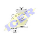 Колодки тормозные дисковые для VW TRANSPORTER(70XA, 70XB, 70XC, 70XD, 7DB, 7DK, 7DW) <b>ICER 181614-700 / 23224</b>