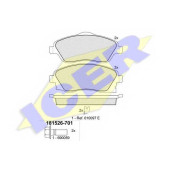 Колодки тормозные дисковые для OPEL COMBO, CORSA(F08,F68,W5L), MERIVA, TIGRA TwinTop <b>ICER 181526-701 / 23225</b>