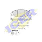 Колодки тормозные дисковые для CITROEN C5(DC#,DE#,RC#,RE#) <b>ICER 181406-701 / 23273</b>