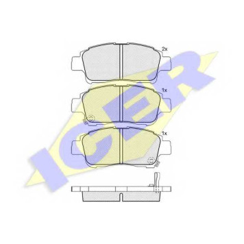 Колодки тормозные дисковые для TOYOTA ECHO, PLATZ, PROBOX/SUCCEED, SOLUNA VIOS, VIOS, YARIS <b>ICER 181304 / 23348</b>