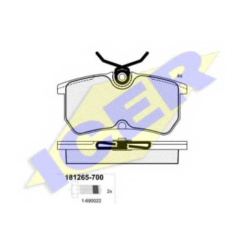 Колодки тормозные дисковые для FORD FIESTA(JD#,JH#), FOCUS(DAW,DBW,DFW,DNW) <b>ICER 181265-700 / 23353</b>