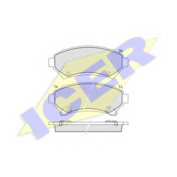 Колодки тормозные дисковые для CHEVROLET IMPALA, TRANS / OPEL SINTRA <b>ICER 141182 / 23358</b>
