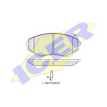 Колодки тормозные дисковые для MAZDA E-SERIE(SR2), MPV(LV,LW) <b>ICER 141345 / 23515</b>