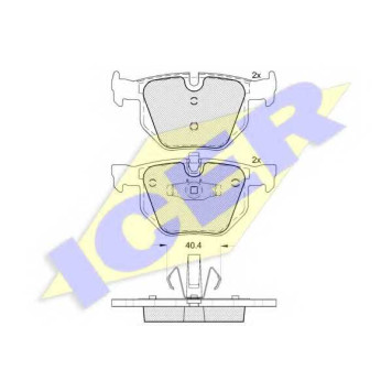 Колодки тормозные дисковые для BMW 3(E90,E91,E92,E93), X1(E84) <b>ICER 181739 / 23550</b>