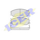 Колодки тормозные дисковые для HYUNDAI H-1 Travel, H-1, HIGHWAY, SANTA FE, TRAJET, XG / SSANGYONG ACTYON SPORTS, ACTYON, KYRON <b>ICER 181372 / 23569</b>