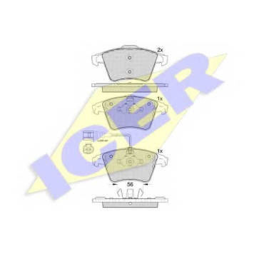 Колодки тормозные дисковые для VW MULTIVAN(7EF, 7EM, 7EN, 7HF, 7HM, 7HN), TRANSPORTER(7E, 7EA, 7EB, 7EF, 7EG, 7EH, 7EJ, 7HA, 7HB, 7HF, 7HH, 7HJ, 7JD, 7JE) <b>ICER 181778 / 23748</b>