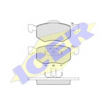 Колодки тормозные дисковые для FORD MAVERICK / MAZDA TRIBUTE(EP) <b>ICER 181532 / 23787</b>