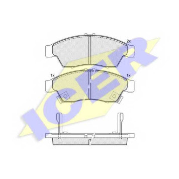 Колодки тормозные дисковые для SUZUKI LIANA(ER) <b>ICER 181453 / 23817</b>