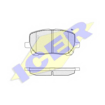 Колодки тормозные дисковые для TOYOTA AVENSIS(#ACM2#,#CLM2#) <b>ICER 181820 / 23836</b>
