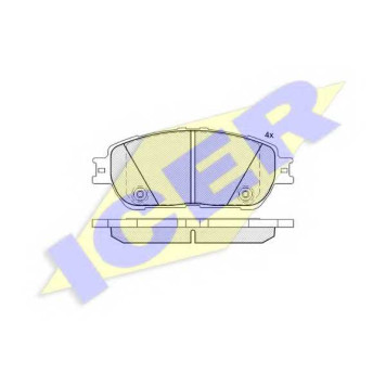 Колодки тормозные дисковые для TOYOTA AVALON(GSX3#), SIENNA(GSL2#,MCL2#) <b>ICER 181690 / 23855</b>