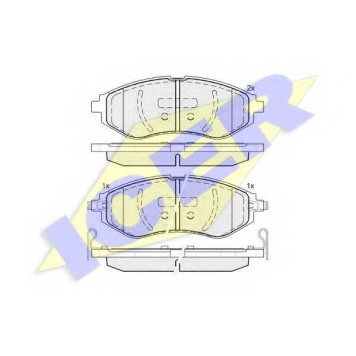 Колодки тормозные дисковые для CHEVROLET AVEO(T300) <b>ICER 182040 / 23974</b>