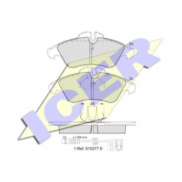 Колодки тормозные дисковые для MERCEDES SPRINTER(901,902,903,909), V(638/2), VITO(638) <b>ICER 141104-203 / 23990</b>