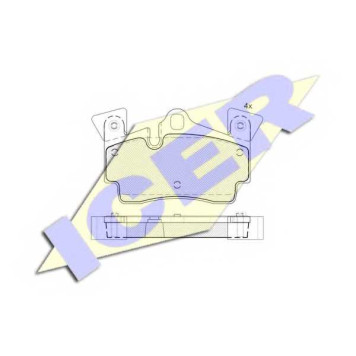 Колодки тормозные дисковые для AUDI Q7(4L) / PORSCHE CAYENNE(955,9PA) <b>ICER 181611-203 / 24010</b>