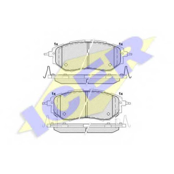 Колодки тормозные дисковые для SUBARU FORESTER(SH, SJ), LEGACY(B13#, BL, BM, BN, BP, BR, BS), LEVORG, OUTBACK(BL, BM, BP, BR, BS), TRIBECA(B9), WRX(GJ) <b>ICER 181697 / 24222</b>