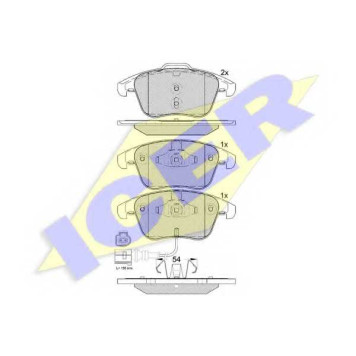 Колодки тормозные дисковые для AUDI Q3(8U) / VW PASSAT(3G2,3G5), SHARAN(7N1,7N2), TIGUAN(5N#) <b>ICER 181923 / 24333</b>