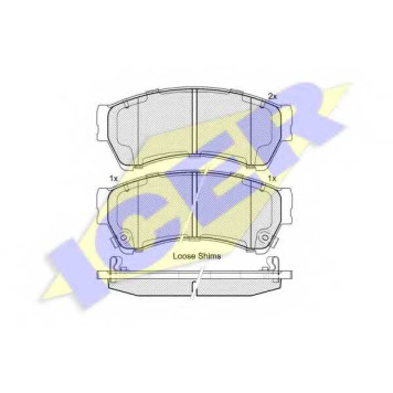 Колодки тормозные дисковые для MAZDA 6(GG,GH,GY) <b>ICER 181868 / 24582</b>