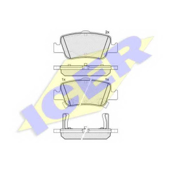 Колодки тормозные дисковые для TOYOTA AURIS, COROLLA <b>ICER 181870 / 24664</b>