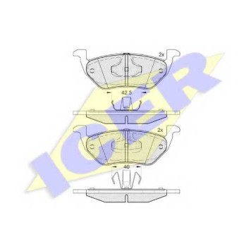 Колодки тормозные дисковые для FORD MAVERICK / MAZDA TRIBUTE(EP) <b>ICER 182031 / 24670</b>