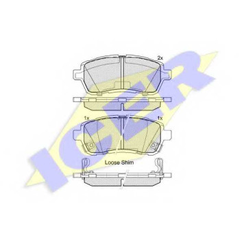 Колодки тормозные дисковые для DAIHATSU MATERIA(M4#) / FORD FIESTA / SUBARU JUSTY / SUZUKI SWIFT(FZ,NZ) <b>ICER 181881-200 / 24675</b>