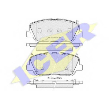 Колодки тормозные дисковые для HYUNDAI i30 CW(GD), i30, VELOSTER(FS) / KIA CEED(JD), CEE`D(JD), CERATO KOUP(TD), CERATO, PRO CEE?D(JD) <b>ICER 182090 / 24915</b>