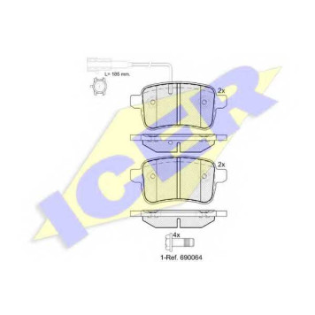 Колодки тормозные дисковые <b>ICER 181995 / 25156</b>