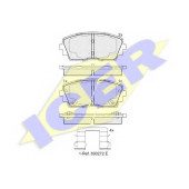 Колодки тормозные дисковые для KIA PICANTO(TA) <b>ICER 182034 / 25365</b>