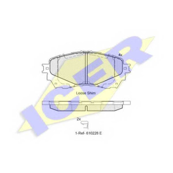 Колодки тормозные дисковые для MAZDA 6(GH,GJ) <b>ICER 182126 / 25725</b>