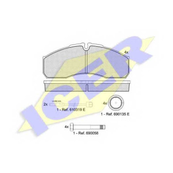 Колодки тормозные дисковые для NISSAN ATLEON, CABSTAR E <b>ICER 141499 / 29160</b>